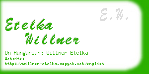 etelka willner business card